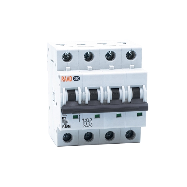 Raad AC Miniature Circuit Breaker Model RB/M-4P B2A-6kA