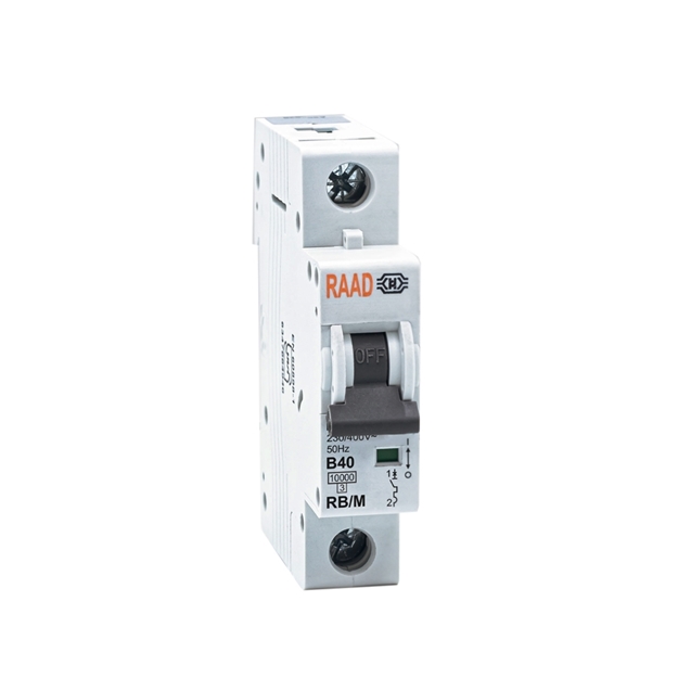 Raad AC Miniature Circuit Breaker Model RB/M-1P B40A-10kA