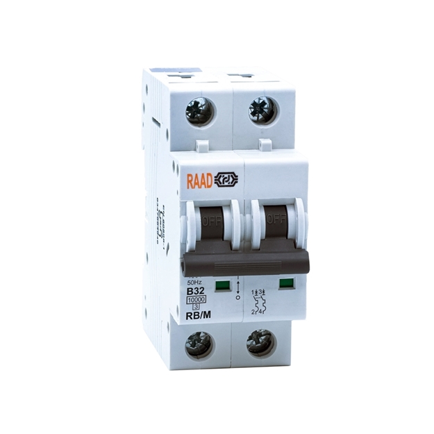 Raad AC Miniature Circuit Breaker Model RB/M-2P B32A-10kA