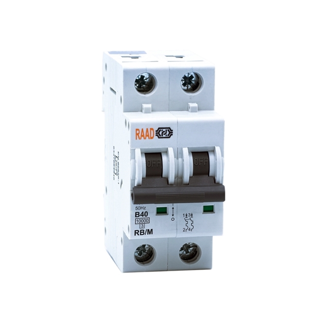 Raad AC Miniature Circuit Breaker Model RB/M-2P B40A-10kA