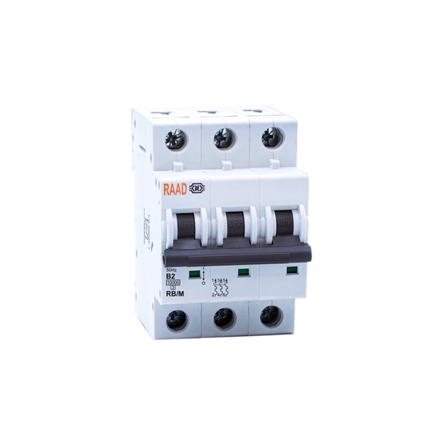 Raad AC Miniature Circuit Breaker Model RB/M-3P B2A-10kA