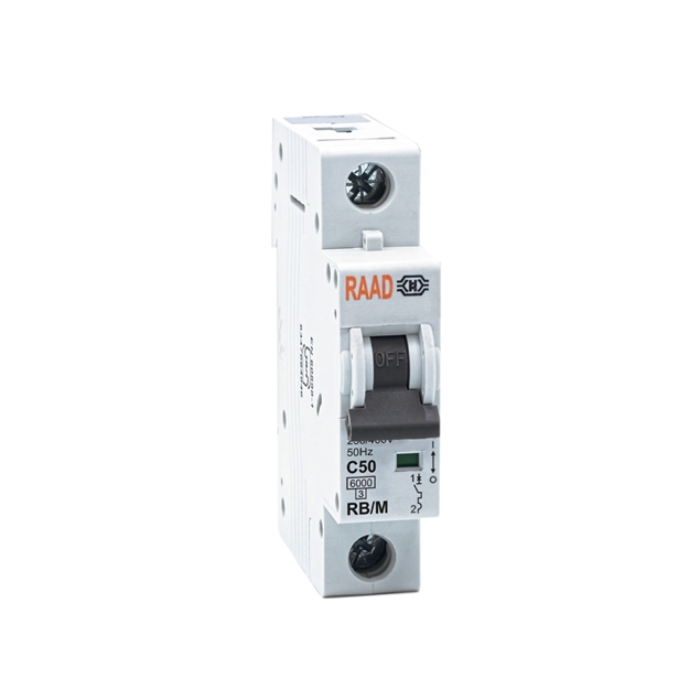 Raad AC Miniature Circuit Breaker Model RB/M-1P C50A-6kA