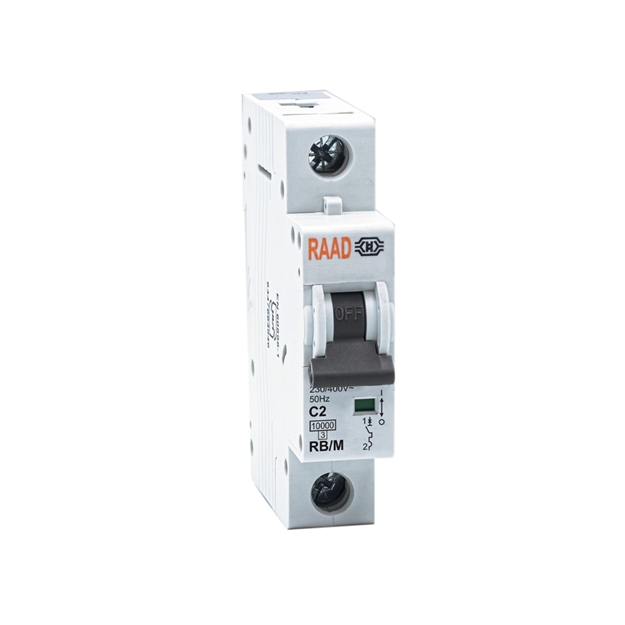 Raad AC Miniature Circuit Breaker Model RB/M-1P C2A-10kA