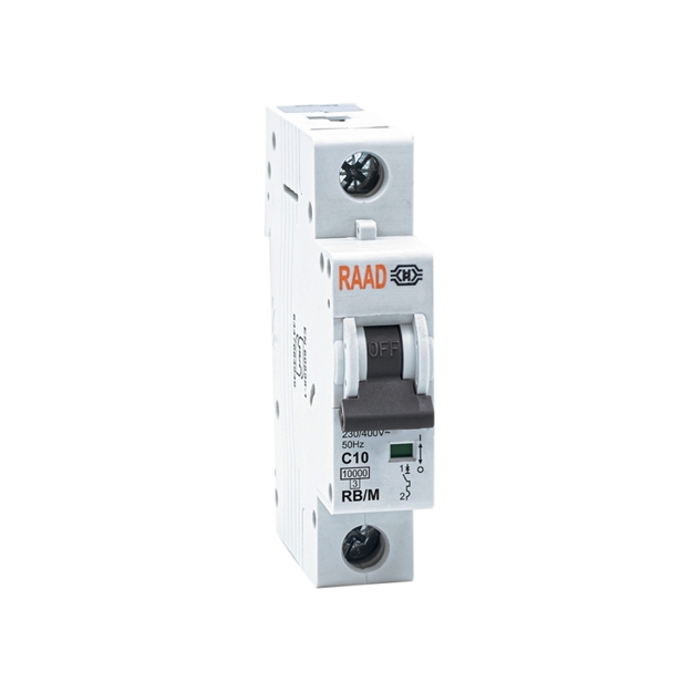 Raad AC Miniature Circuit Breaker Model RB/M-1P C10A-10kA