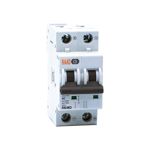 Raad DC Miniature Circuit Breaker Model RB/MD-2P B2A-10kA