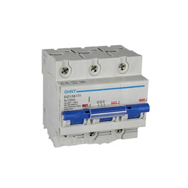 Chint Miniature Circuit Breaker Model DZ158-3P-100A-10KA